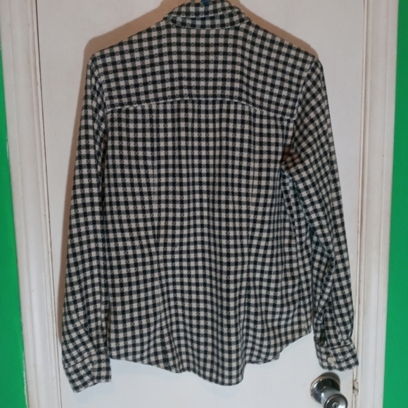 Dockers Black White Cotton Long Sleeve Button Down Shirt - Picture 6 of 7